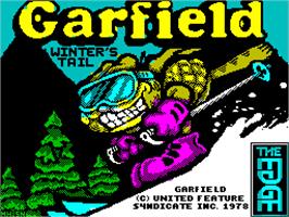 Title screen of Garfield: Winter's Tail on the Sinclair ZX Spectrum.