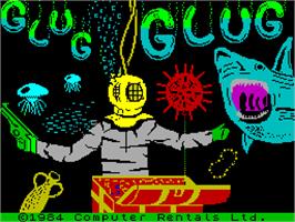 Title screen of Glug Glug on the Sinclair ZX Spectrum.
