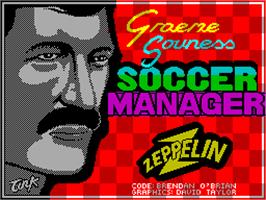 Title screen of Graeme Souness Soccer Manager on the Sinclair ZX Spectrum.