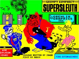 Title screen of Grumpy Gumphrey Supersleuth on the Sinclair ZX Spectrum.