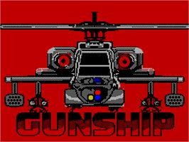 Title screen of Gunship on the Sinclair ZX Spectrum.