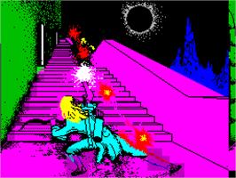 Title screen of Halls of the Things on the Sinclair ZX Spectrum.