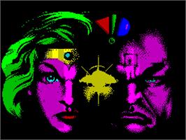Title screen of Hammerfist on the Sinclair ZX Spectrum.