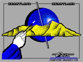Title screen of Heartland on the Sinclair ZX Spectrum.