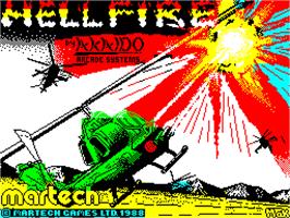 Title screen of Hellfire Attack on the Sinclair ZX Spectrum.