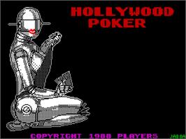 Title screen of Hollywood Poker on the Sinclair ZX Spectrum.