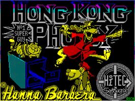Title screen of Hong Kong Phooey: No.1 Super Guy on the Sinclair ZX Spectrum.