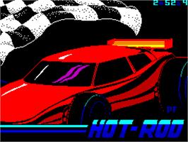 Title screen of Hot Rod on the Sinclair ZX Spectrum.