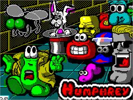 Title screen of Humphrey on the Sinclair ZX Spectrum.