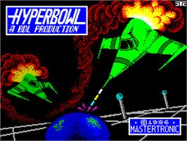 Title screen of Hyperbowl on the Sinclair ZX Spectrum.