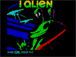 Title screen of I-Alien on the Sinclair ZX Spectrum.