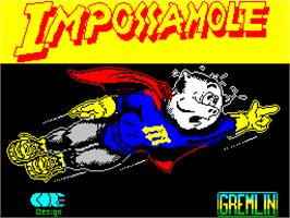 Title screen of Impossamole on the Sinclair ZX Spectrum.