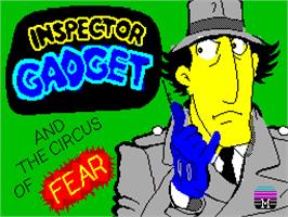 Title screen of Inspector Gadget and the Circus of Fear on the Sinclair ZX Spectrum.