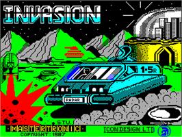 Title screen of Invasion on the Sinclair ZX Spectrum.