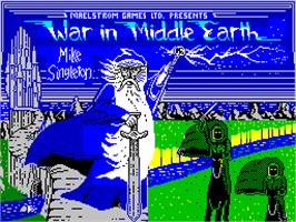 Title screen of J.R.R. Tolkien's War in Middle Earth on the Sinclair ZX Spectrum.