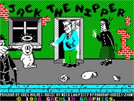 Title screen of Jack the Nipper on the Sinclair ZX Spectrum.