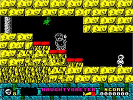 Title screen of Jack the Nipper 2: In Coconut Capers on the Sinclair ZX Spectrum.