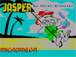 Title screen of Jasper! on the Sinclair ZX Spectrum.