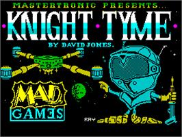 Title screen of Knight Tyme on the Sinclair ZX Spectrum.