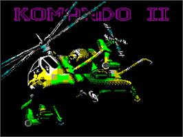 Title screen of Komando II on the Sinclair ZX Spectrum.