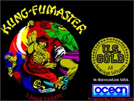 Title screen of Kung-Fu Master on the Sinclair ZX Spectrum.