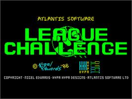 Title screen of League Challenge on the Sinclair ZX Spectrum.