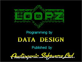 Title screen of Loopz on the Sinclair ZX Spectrum.