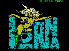 Title screen of Lorna on the Sinclair ZX Spectrum.
