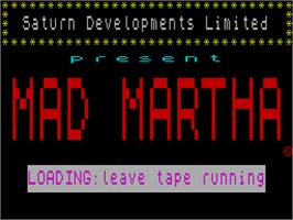Title screen of Mad Martha on the Sinclair ZX Spectrum.