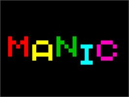 Title screen of Manic Miner on the Sinclair ZX Spectrum.