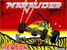 Title screen of Marauder on the Sinclair ZX Spectrum.