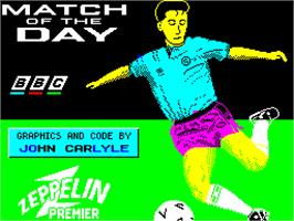 Title screen of Match of the Day on the Sinclair ZX Spectrum.