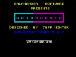 Title screen of Matrix: Gridrunner 2 on the Sinclair ZX Spectrum.