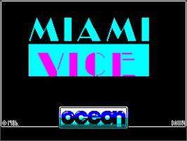 Title screen of Miami Vice on the Sinclair ZX Spectrum.