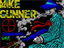 Title screen of Mike Gunner on the Sinclair ZX Spectrum.