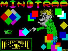 Title screen of Mindtrap on the Sinclair ZX Spectrum.