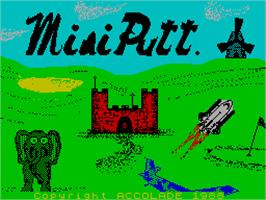 Title screen of Mini-Putt on the Sinclair ZX Spectrum.