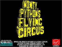 Title screen of Monty Python's Flying Circus on the Sinclair ZX Spectrum.