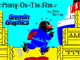 Title screen of Monty on the Run on the Sinclair ZX Spectrum.