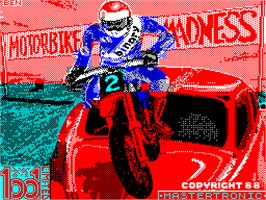 Title screen of Motorbike Madness on the Sinclair ZX Spectrum.