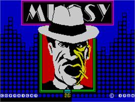 Title screen of Mugsy on the Sinclair ZX Spectrum.