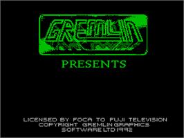 Title screen of Nigel Mansell's World Championship on the Sinclair ZX Spectrum.