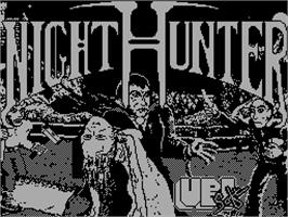 Title screen of NightHunter on the Sinclair ZX Spectrum.
