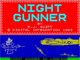 Title screen of Night Gunner on the Sinclair ZX Spectrum.