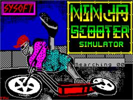 Title screen of Ninja Scooter Simulator on the Sinclair ZX Spectrum.
