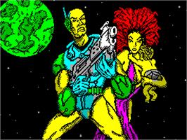 Title screen of Oberon 69 on the Sinclair ZX Spectrum.
