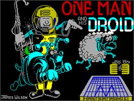 Title screen of One Man and His Droid on the Sinclair ZX Spectrum.