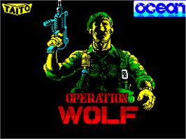 Title screen of Operation Wolf on the Sinclair ZX Spectrum.