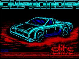 Title screen of Overlander on the Sinclair ZX Spectrum.