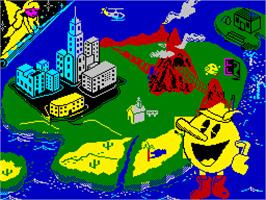 Title screen of Pac-Land on the Sinclair ZX Spectrum.